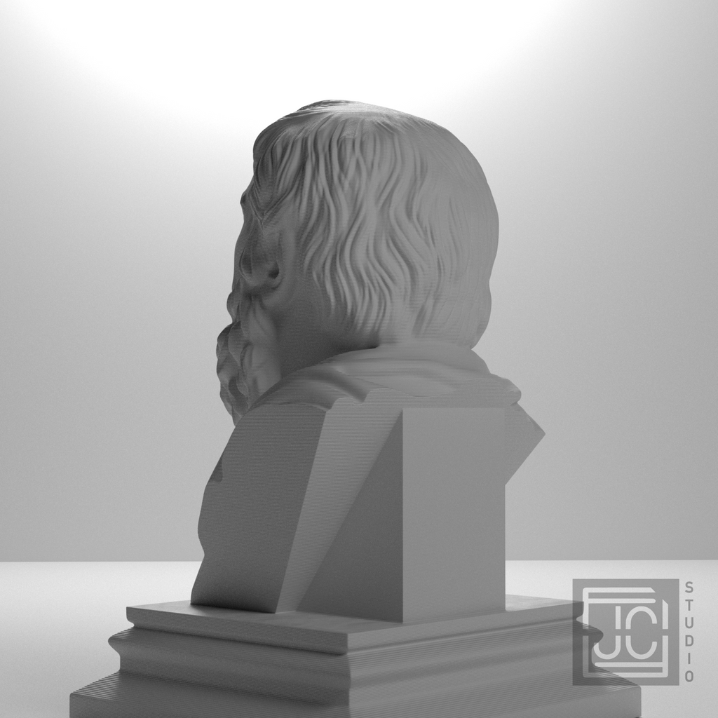 Heraclitus bust, studio 225 view