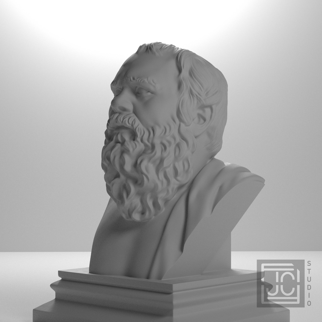 Heraclitus bust, studio 315 view