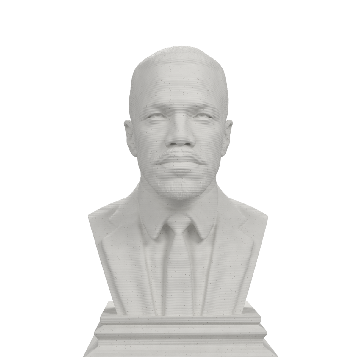 Malcolm X bust, marble stone view