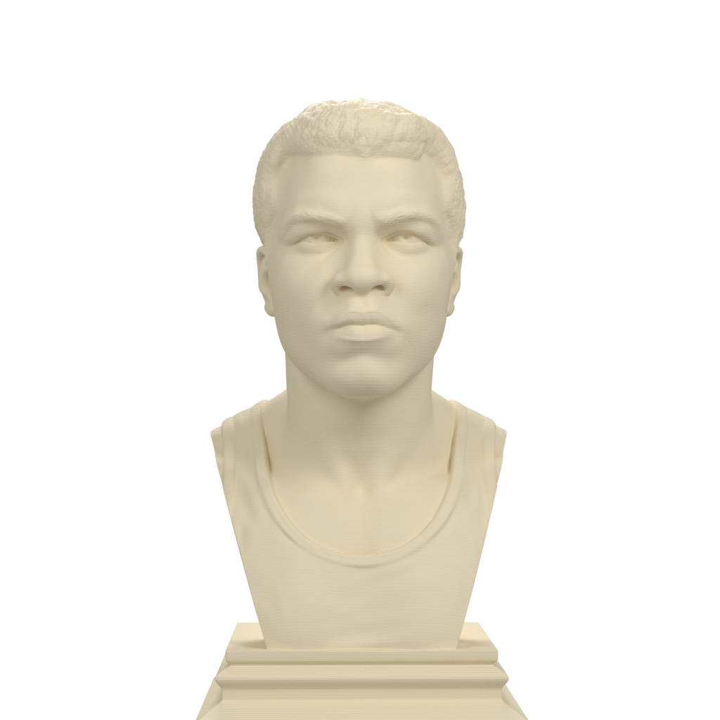 Muhammad Ali bust in ivory white