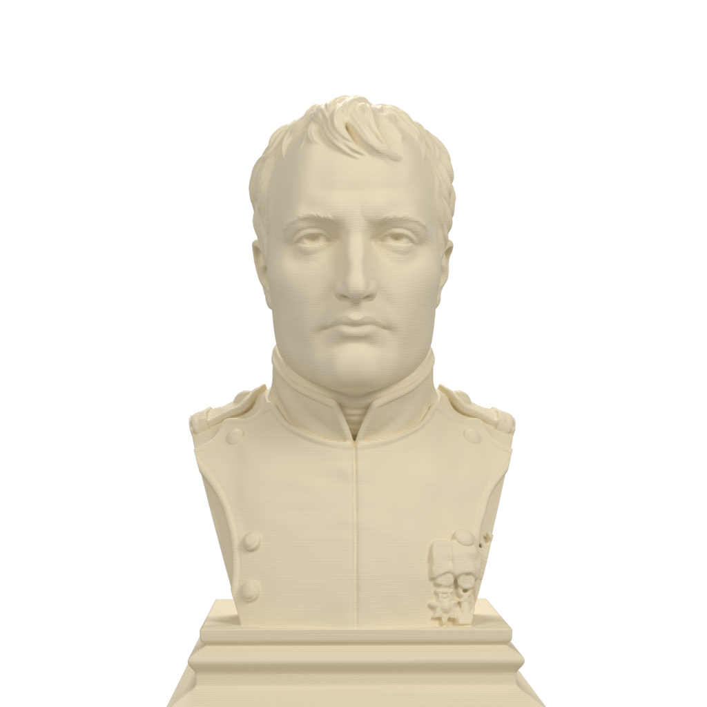 Napoleon Bonaparte bust, ivory white view