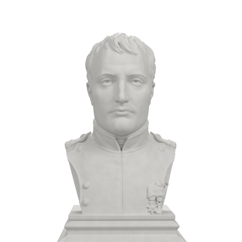 Napoleon Bonaparte bust, marble stone view