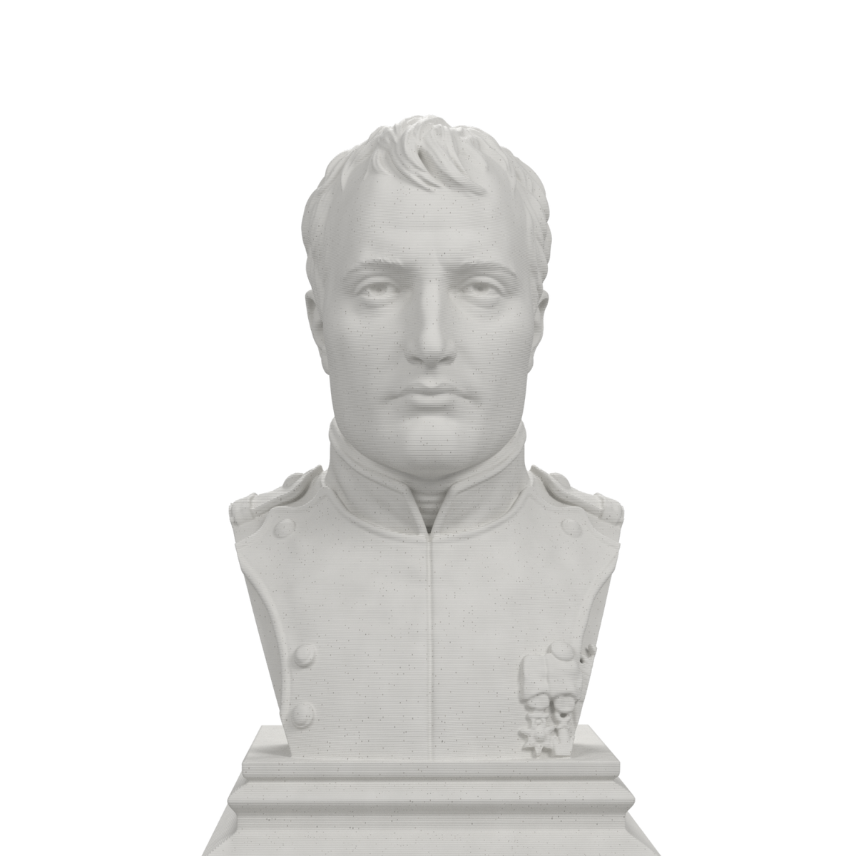 Napoleon Bonaparte bust, marble stone view