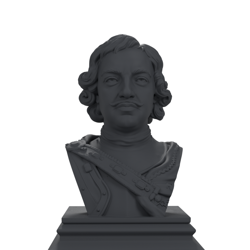 Peter the Great bust in charcoal black
