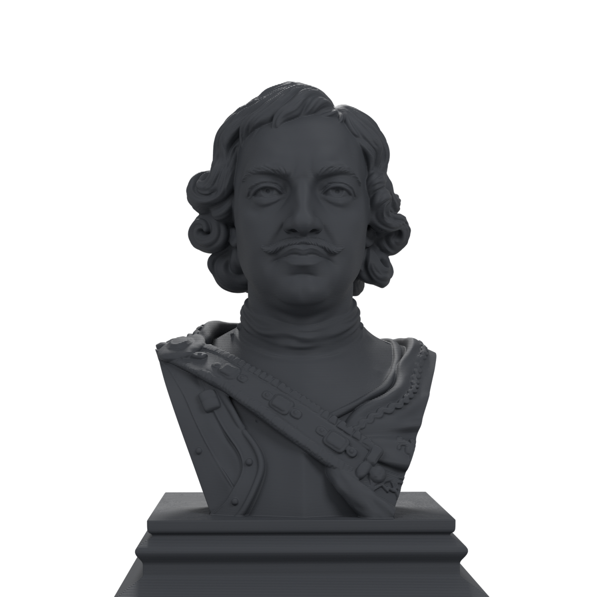 Peter the Great bust in charcoal black