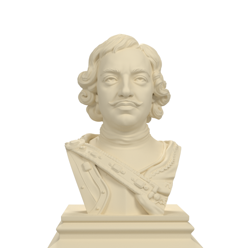 Peter the Great bust in ivory white