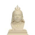 Queen Victoria bust, ivory white view