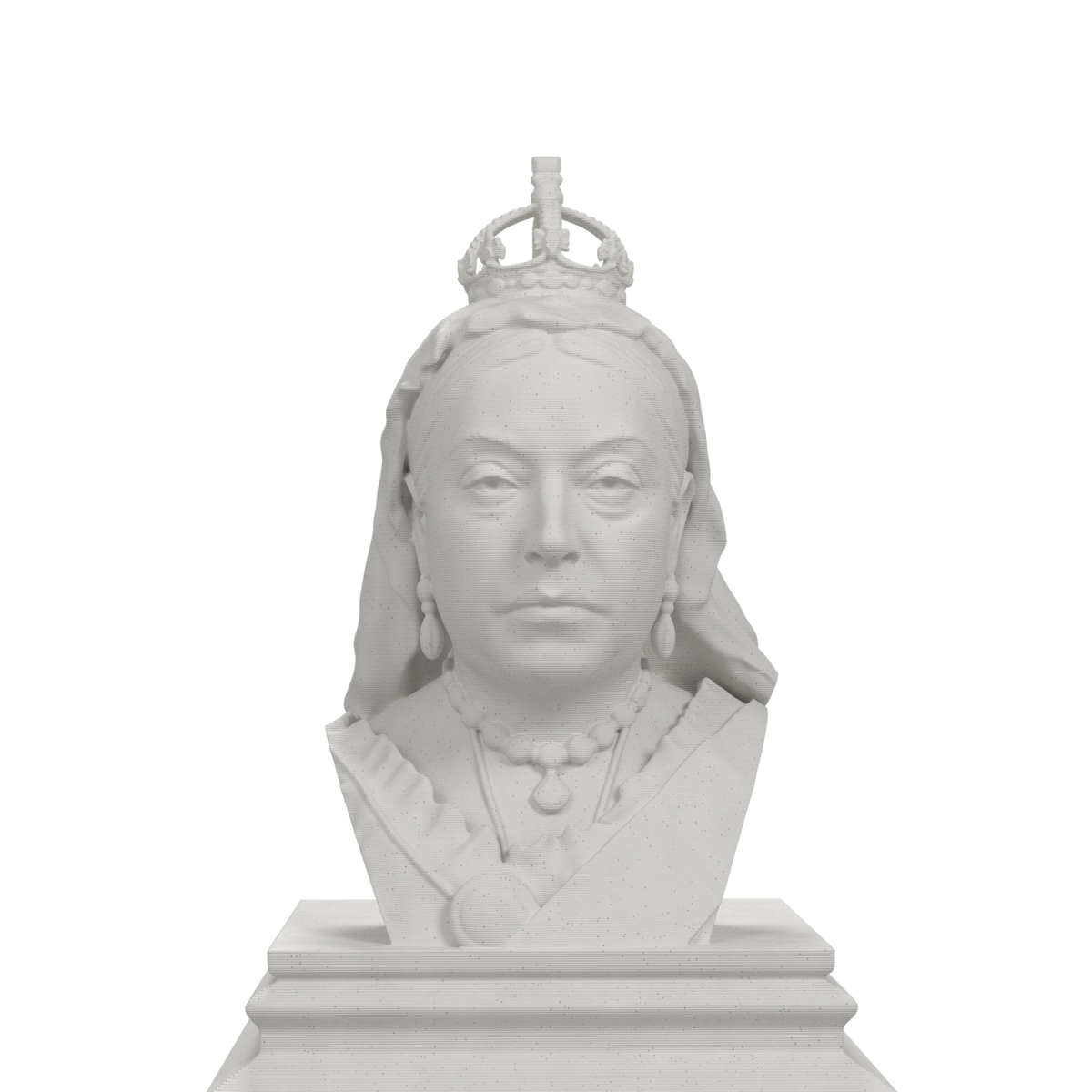 Queen Victoria bust, marble stone view