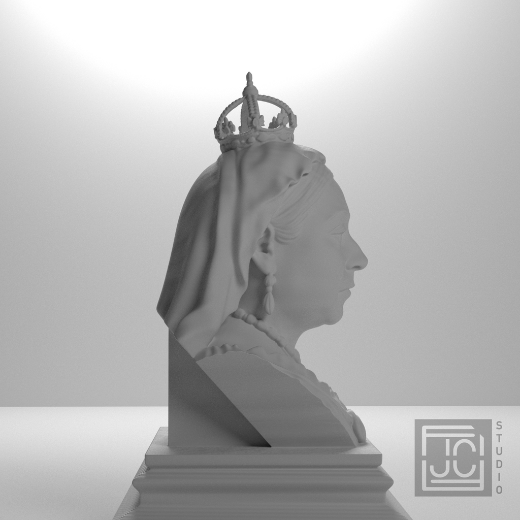 Queen Victoria bust, source_090 view