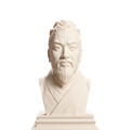Sun Tzu bust, ivory white view