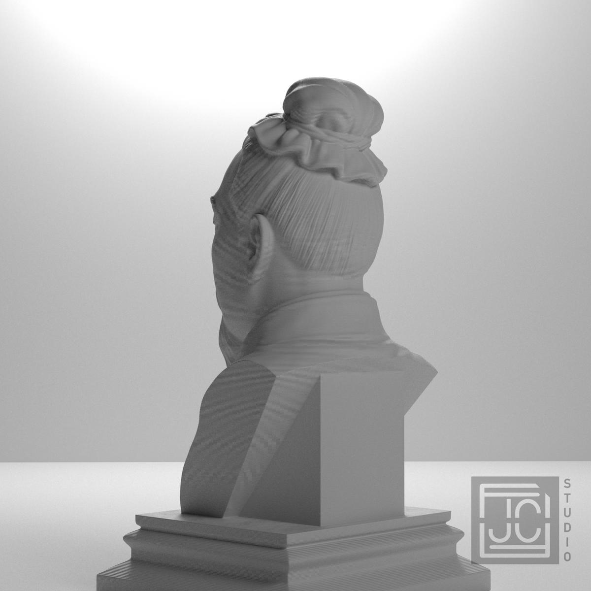 Sun Tzu bust, studio 225 view