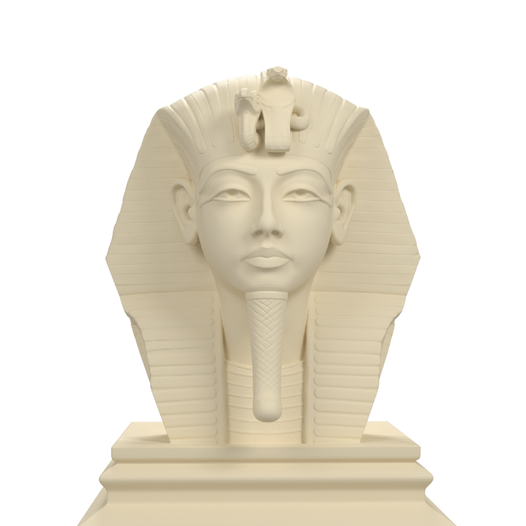 Tutankhamun bust, ivory white view