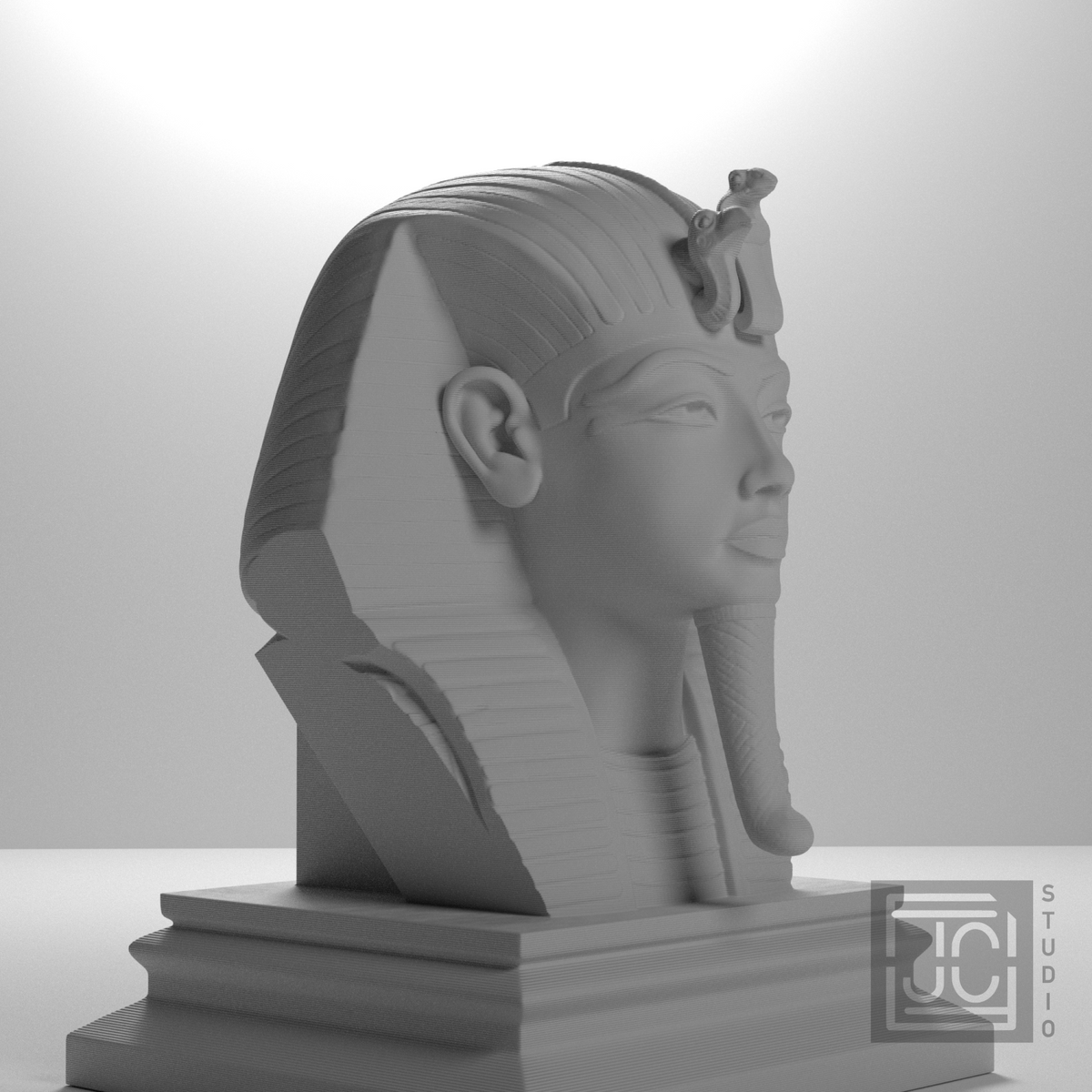 Tutankhamun bust, source_045 view