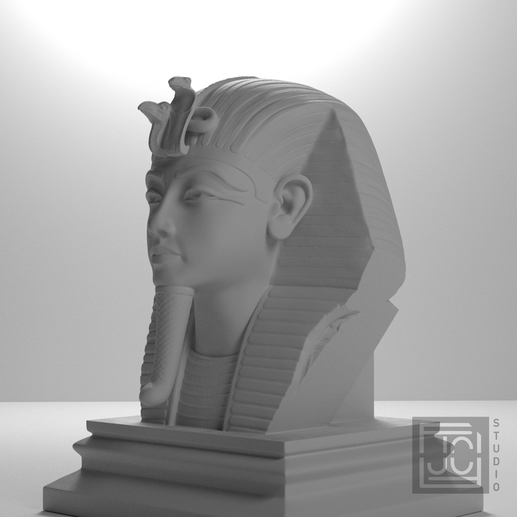 Tutankhamun bust, source_315 view