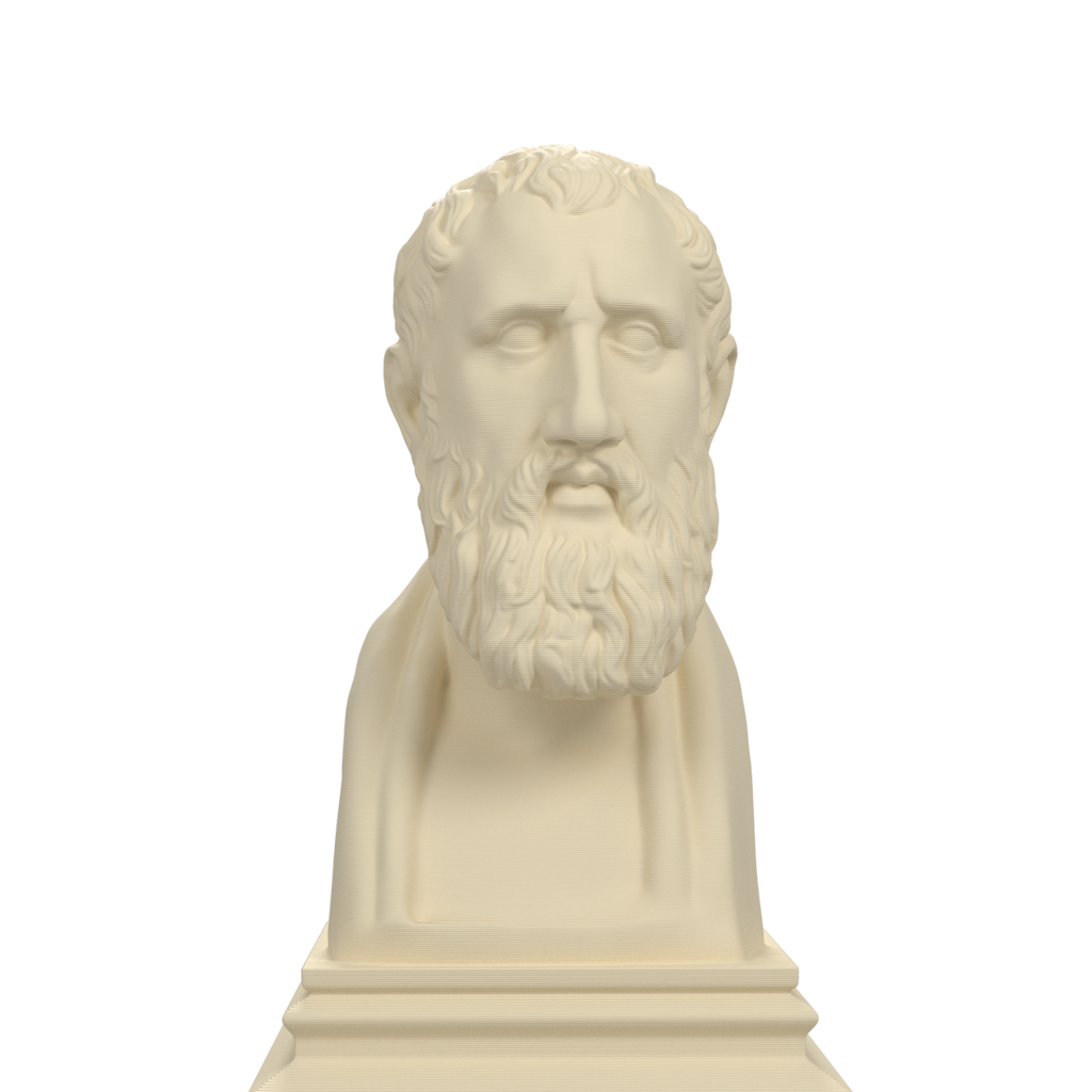 Zeno of Citium bust in ivory white