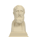 Zeno of Citium bust in ivory white