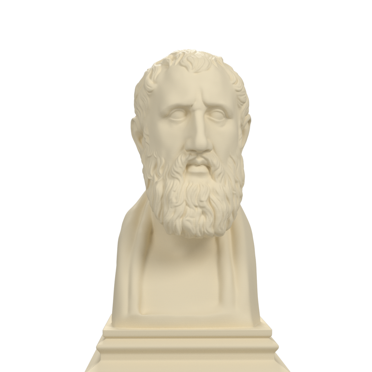 Zeno of Citium bust in ivory white