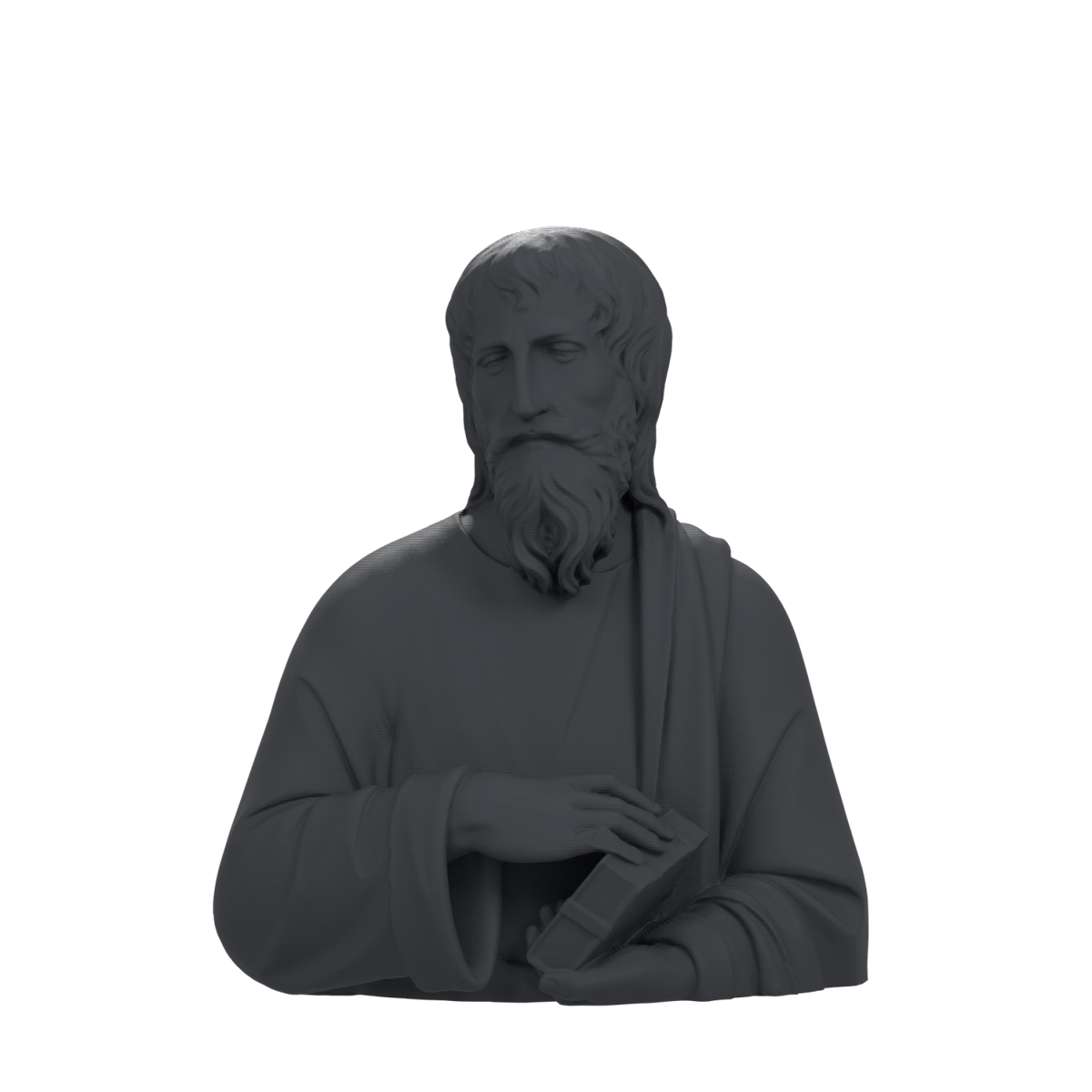 Unidentified saint with book bust in Charcoal Black