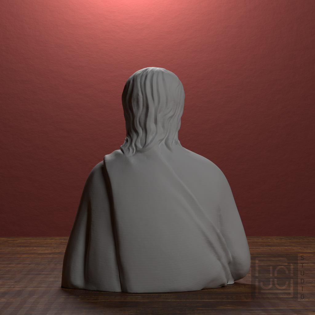 Unidentified saint with book bust, back