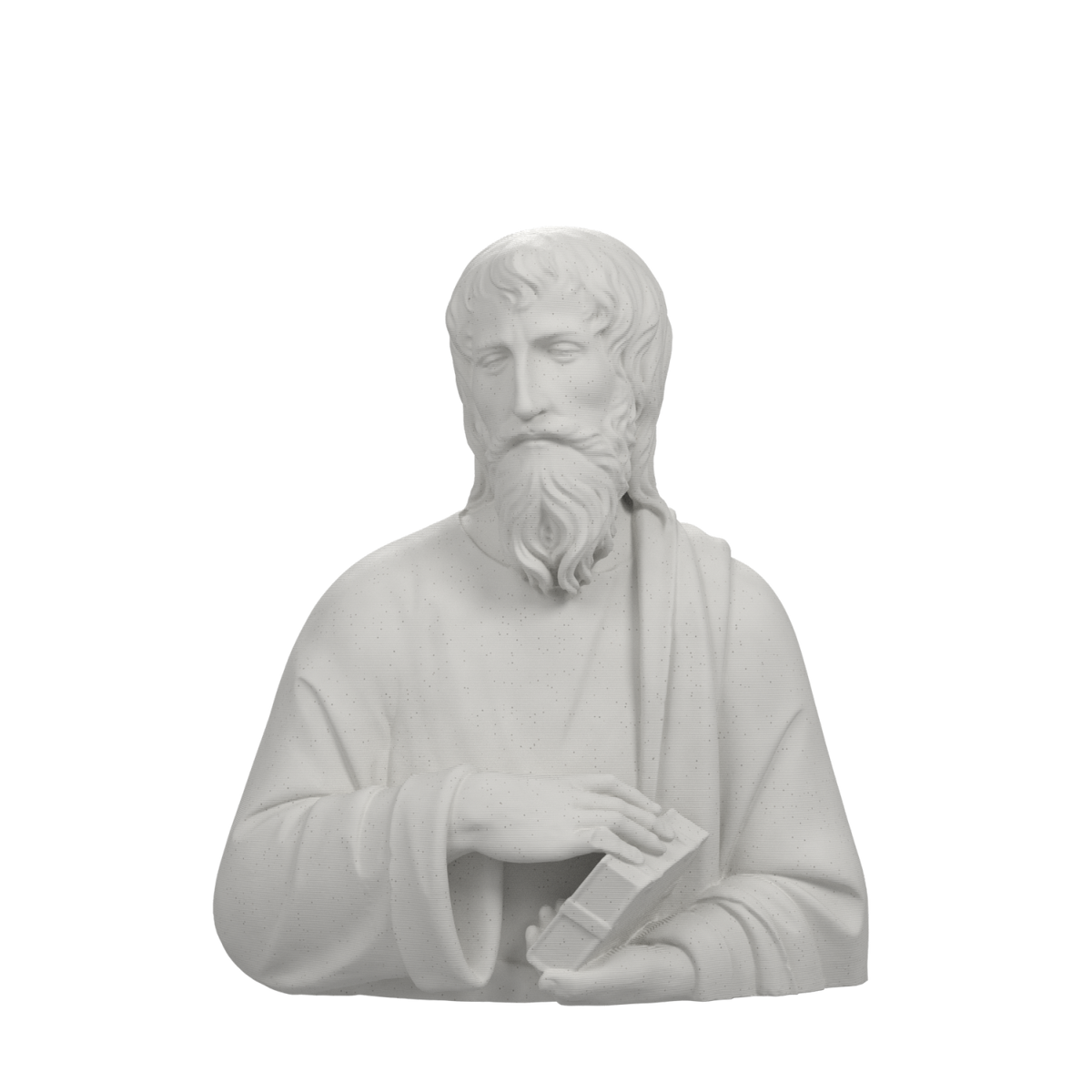 Unidentified saint with book bust in Marble Stone