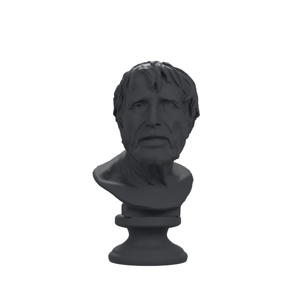 Pseudo-Seneca portrait, possibly Hesiod, in Charcoal Black