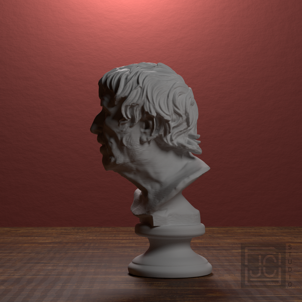 Pseudo-Seneca portrait bust, left side
