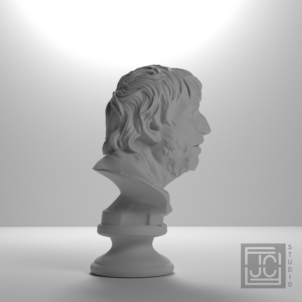 Pseudo-Seneca portrait bust, studio right view