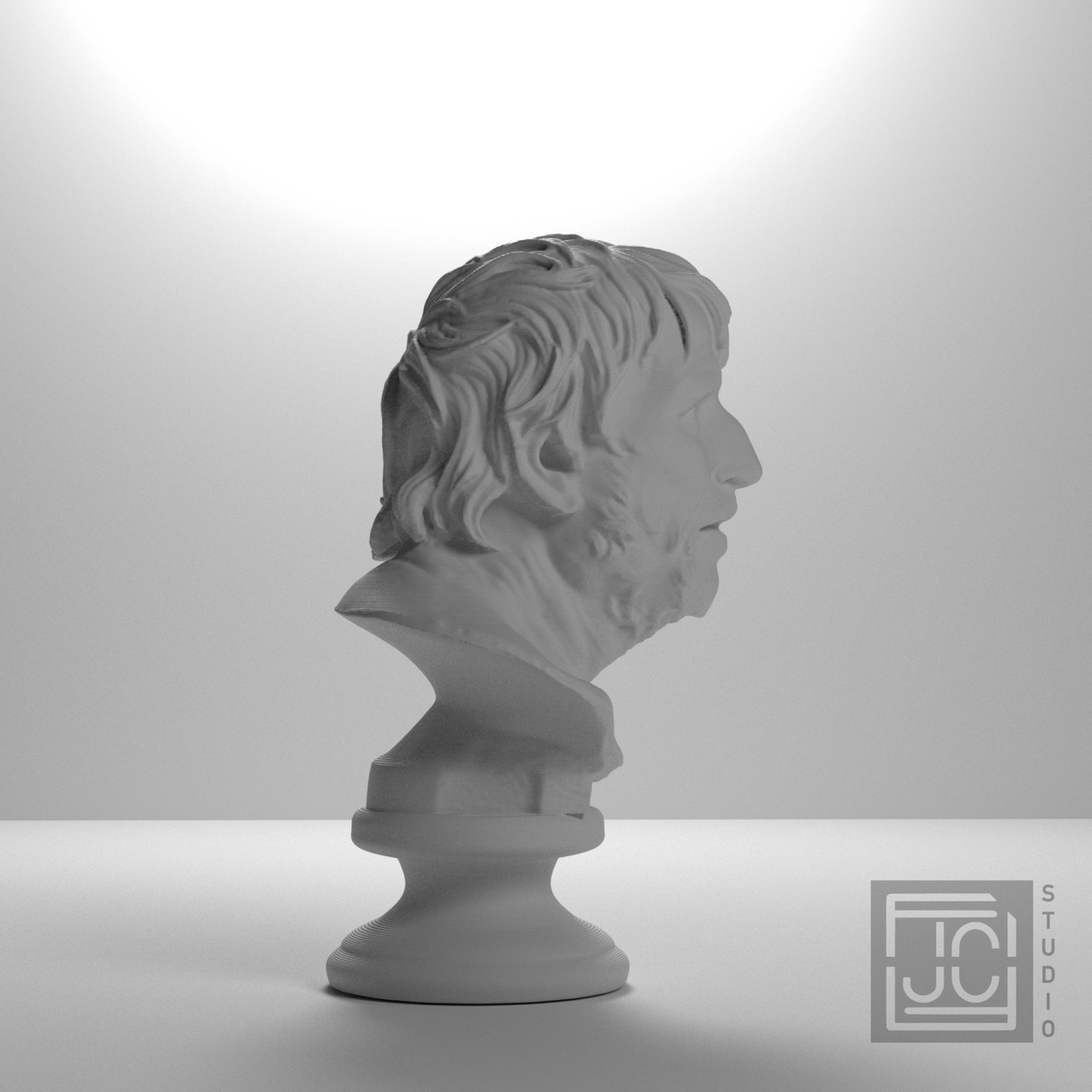 Pseudo-Seneca portrait bust, studio right view