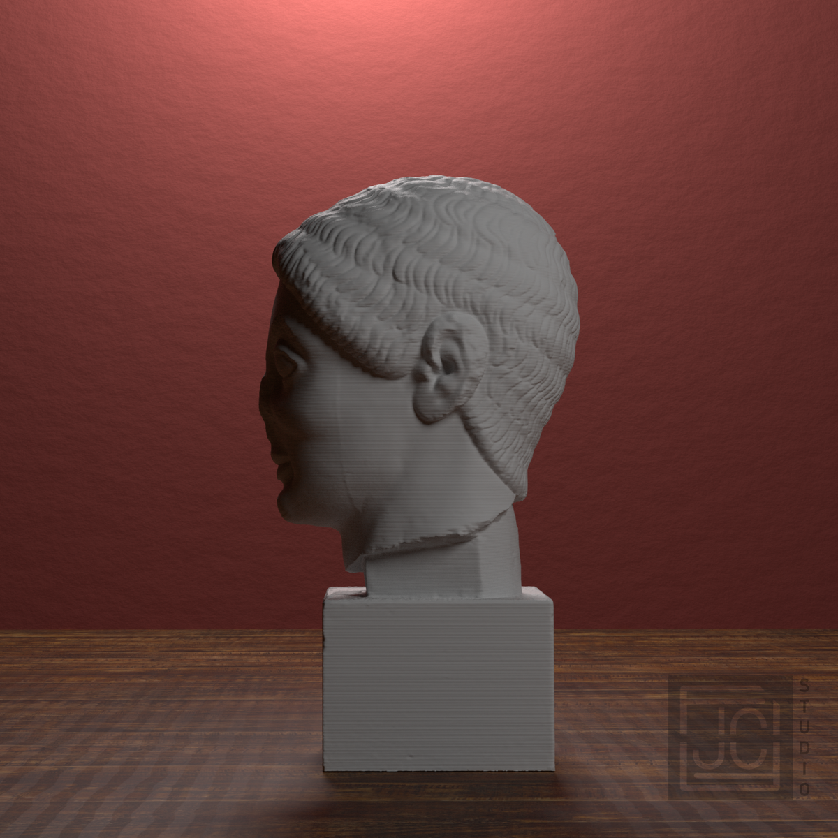 Rayet Head portrait bust, left side