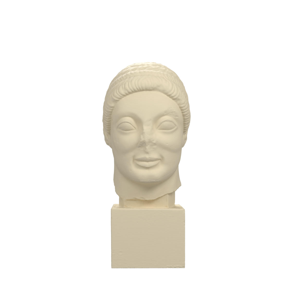 Rayet Head portrait bust in Ivory White