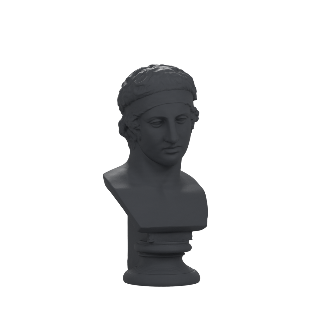 Diadoumenos athlete bust in Charcoal Black