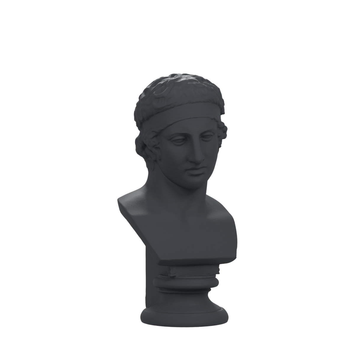 Diadoumenos athlete bust in Charcoal Black