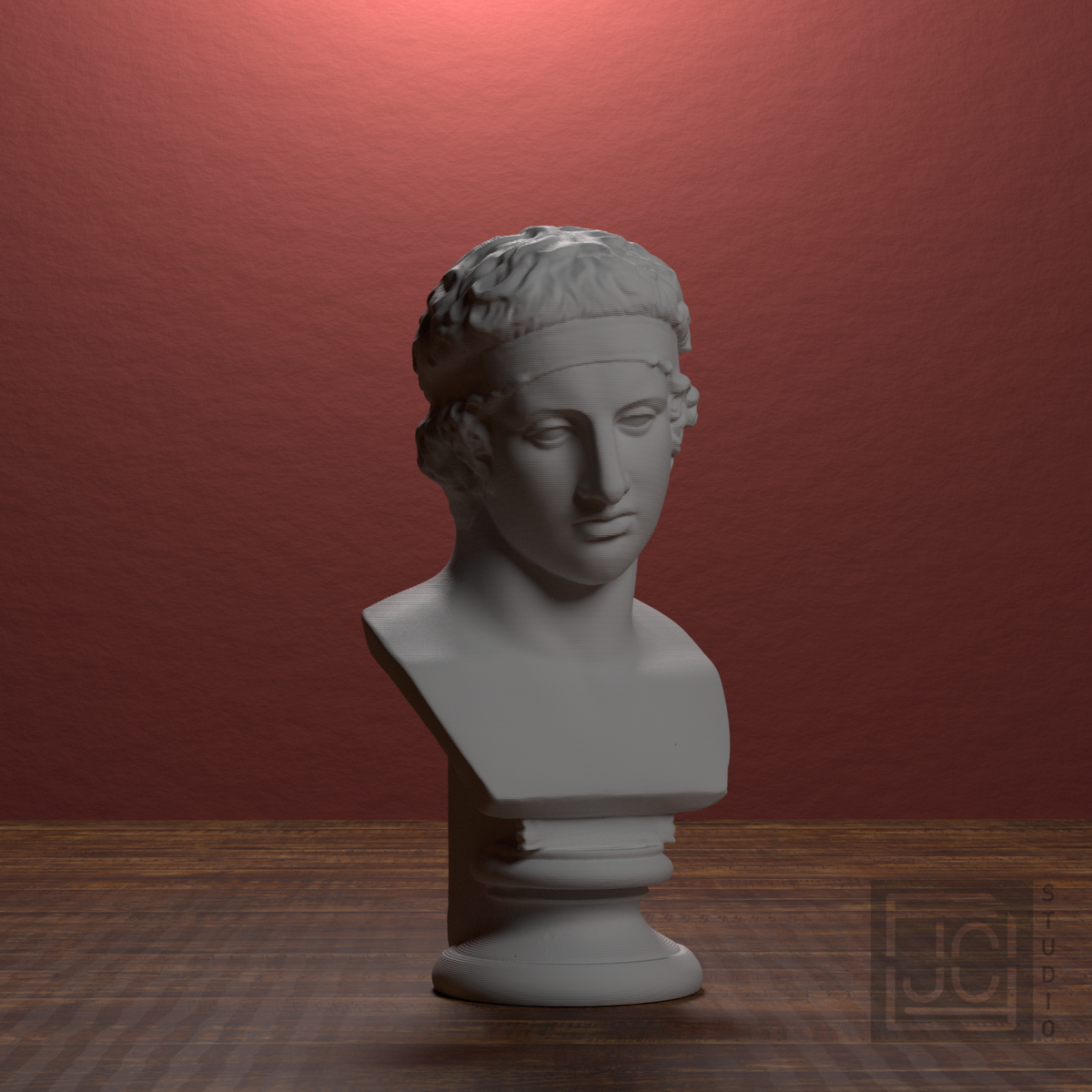 Diadoumenos athlete bust, front three quarter view