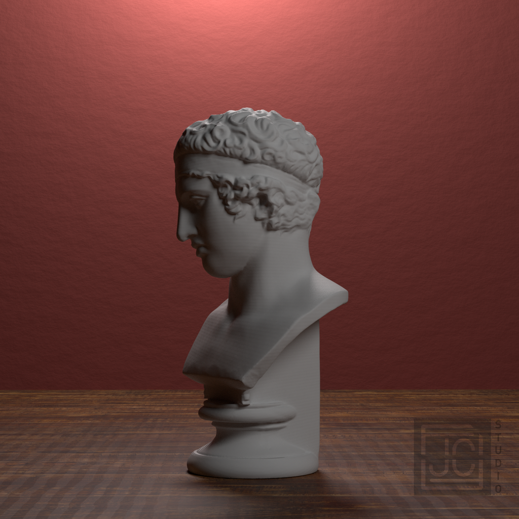 Diadoumenos athlete bust, left side