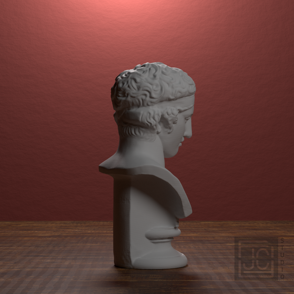 Diadoumenos athlete bust, right side