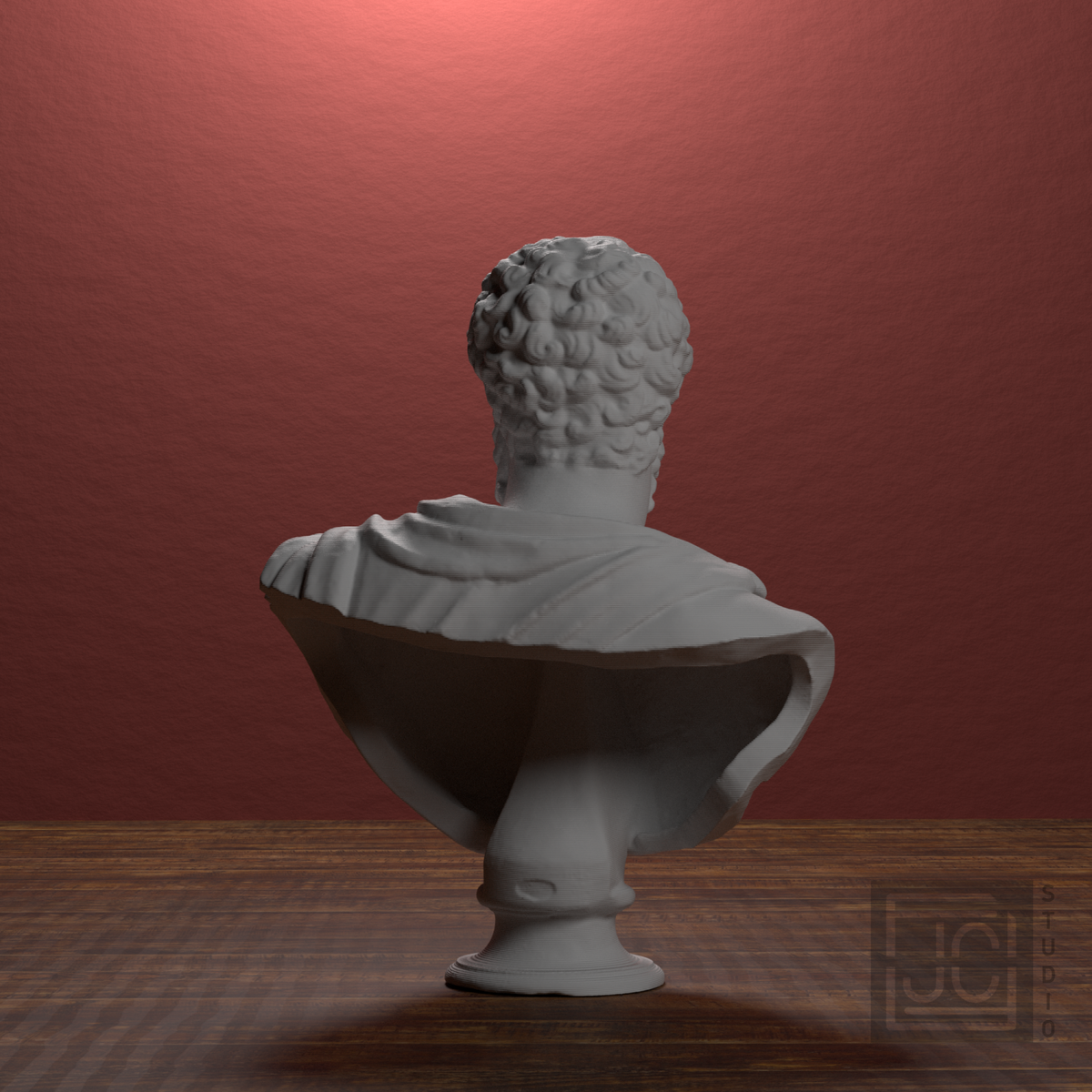 Aelius Verus bust, back