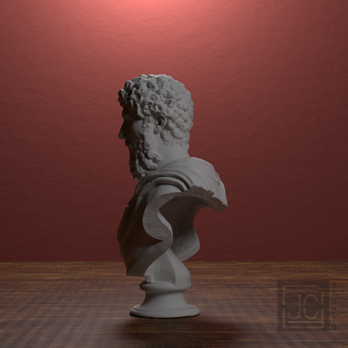 Aelius Verus bust, left side