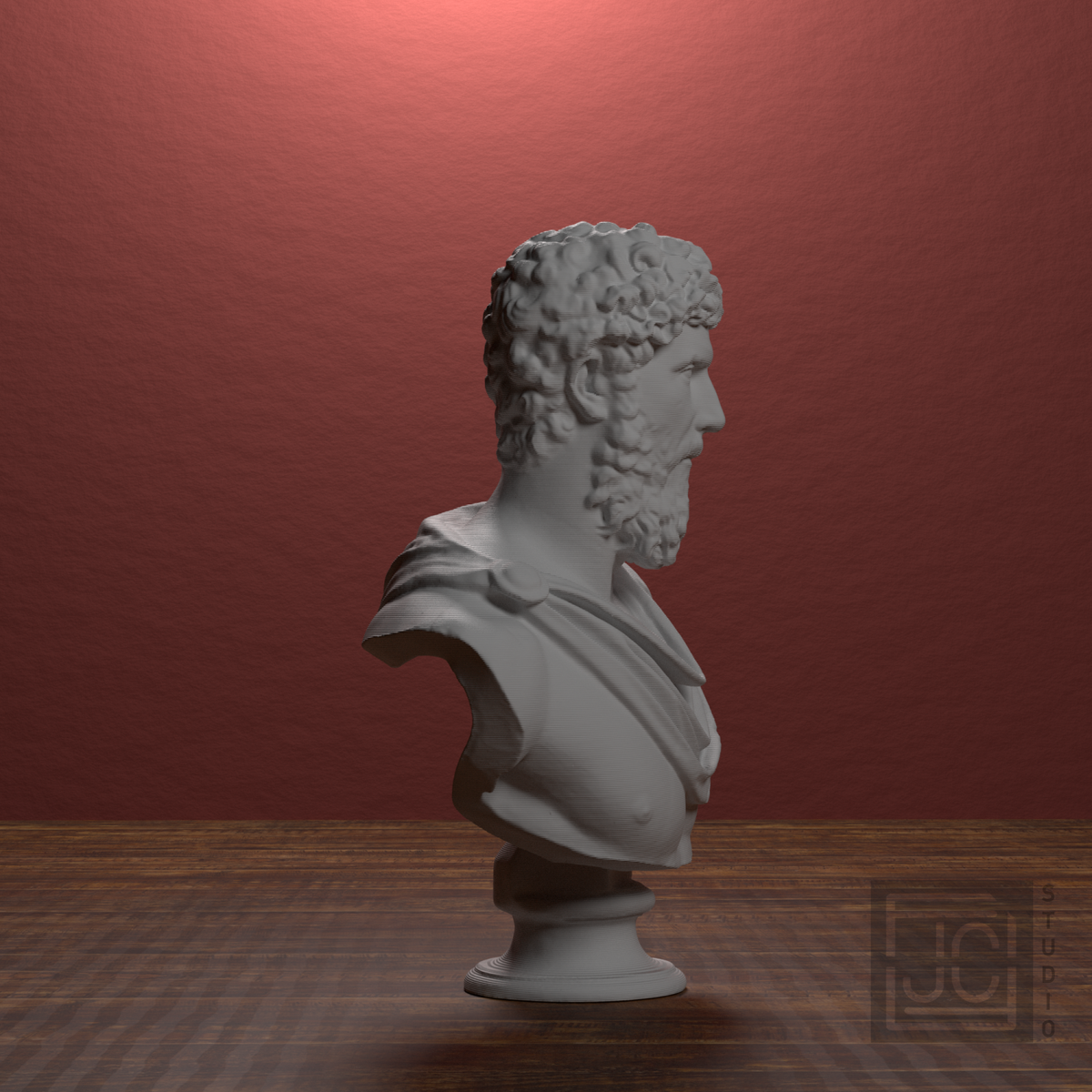Aelius Verus bust, right side
