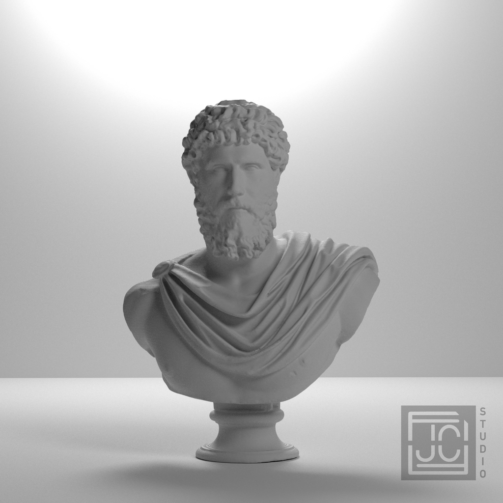 Aelius Verus bust, front studio view