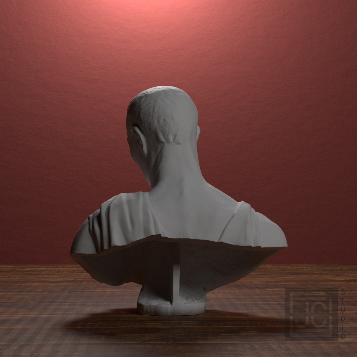 Il Zucchone prophet bust, back
