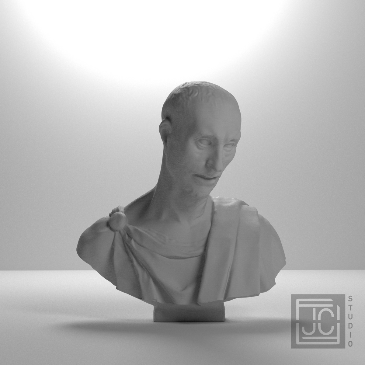 Il Zucchone prophet bust, front studio view