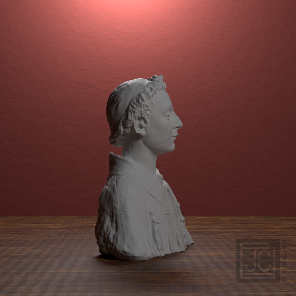 Young Cleric bust, right side