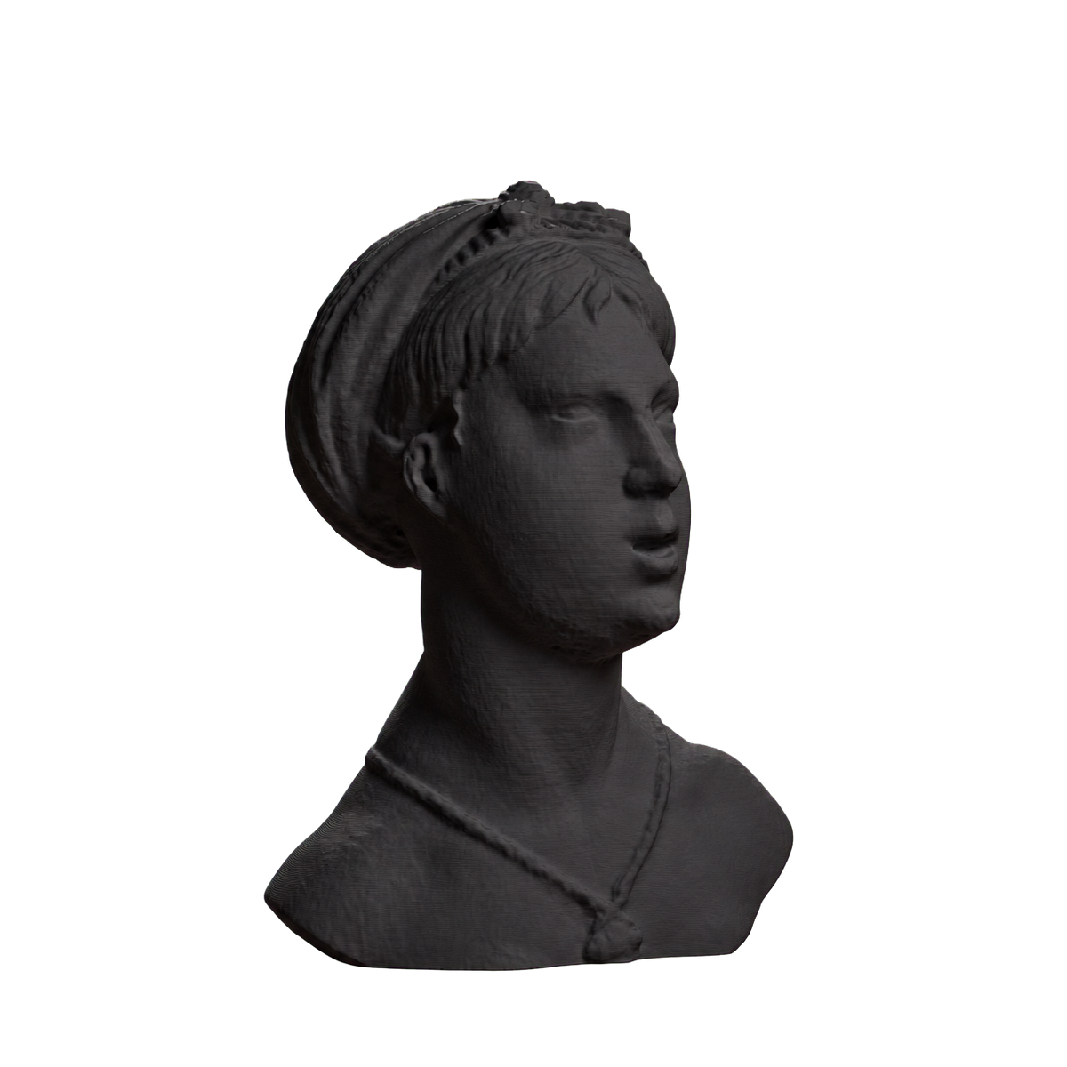 Singing Woman bust in Charcoal Black