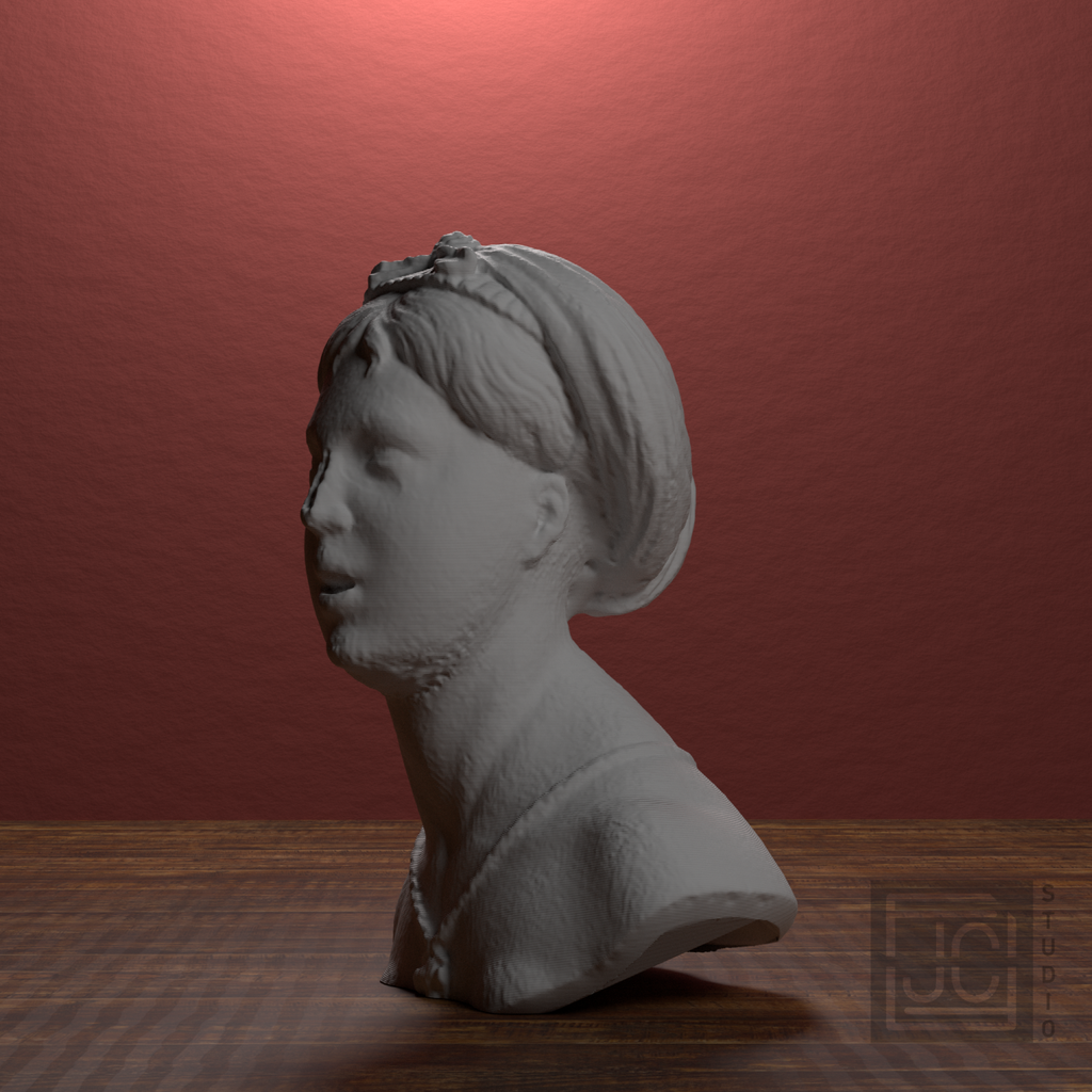 Singing Woman bust, left side