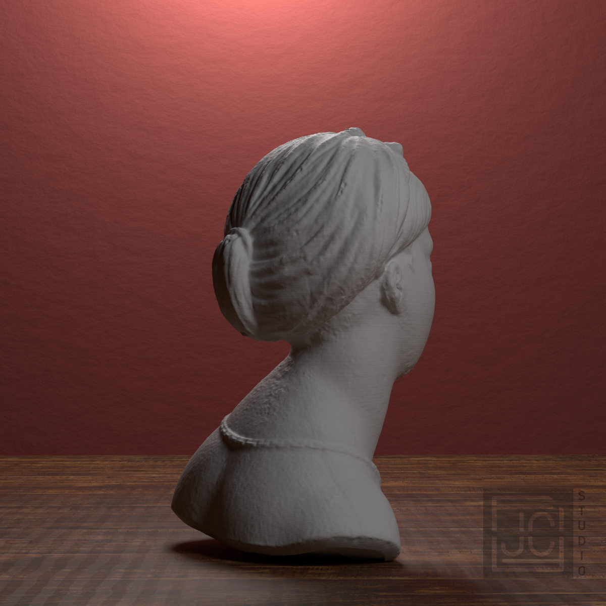 Singing Woman bust, right side