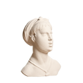 Singing Woman bust in Ivory White
