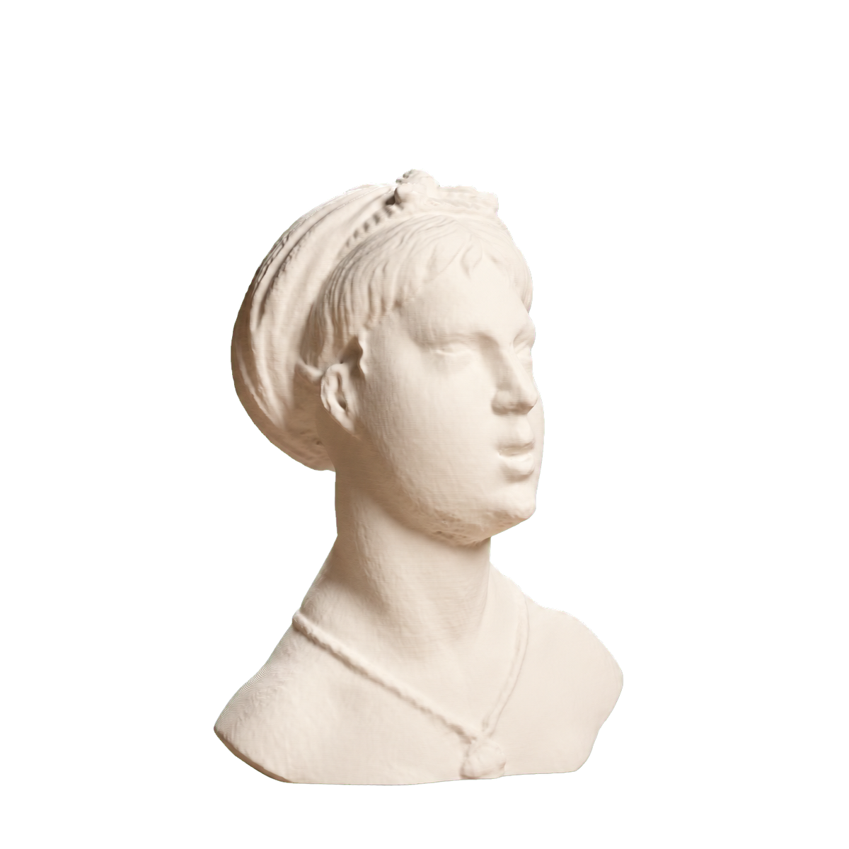Singing Woman bust in Ivory White