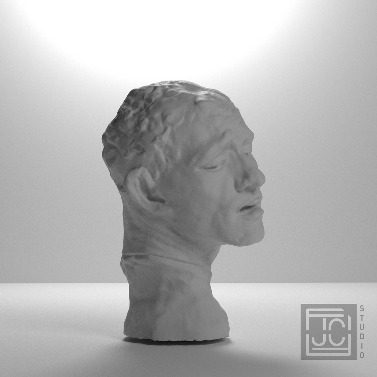 Pierre de Wissant bust after Rodin, studio-045 view