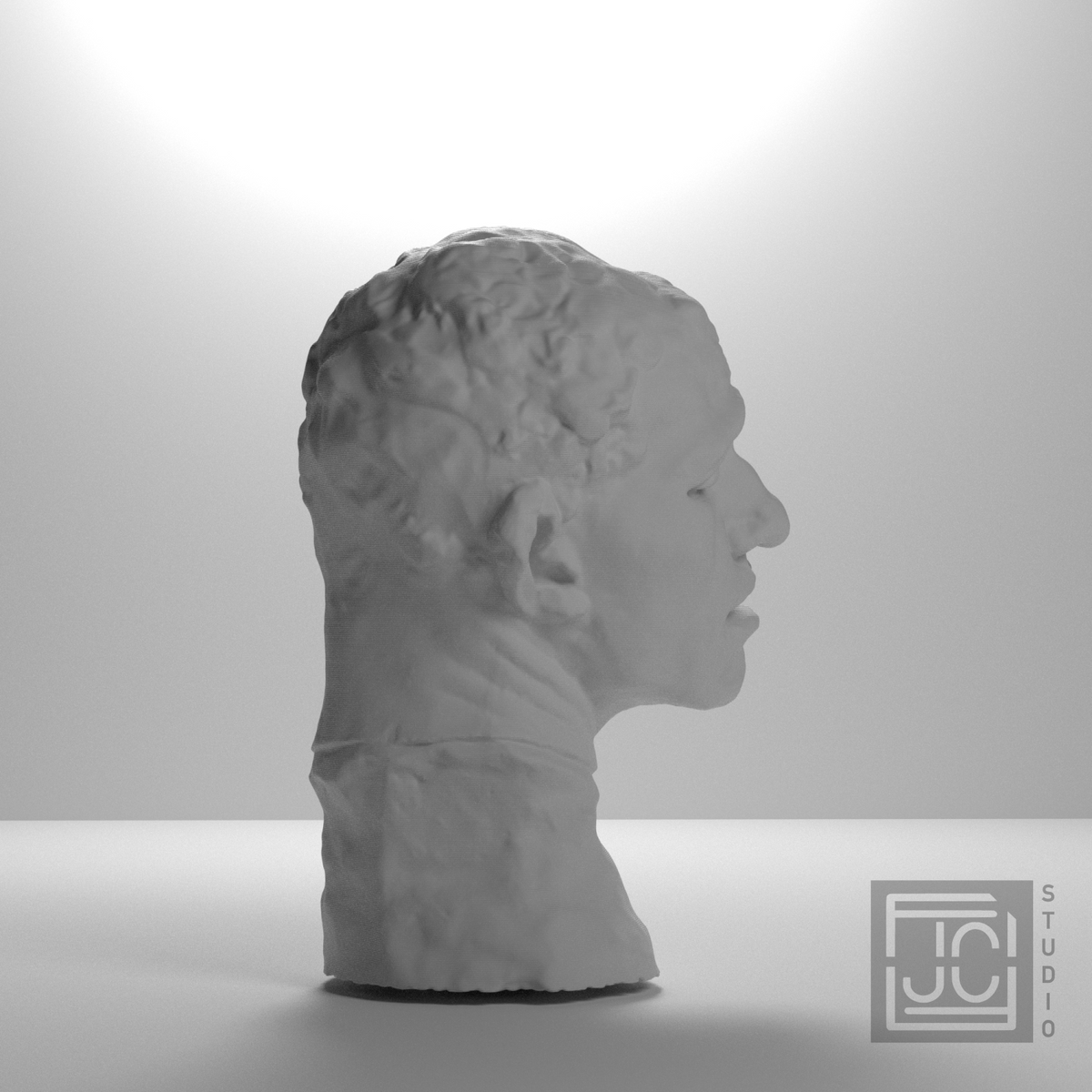 Pierre de Wissant bust after Rodin, studio-090 view