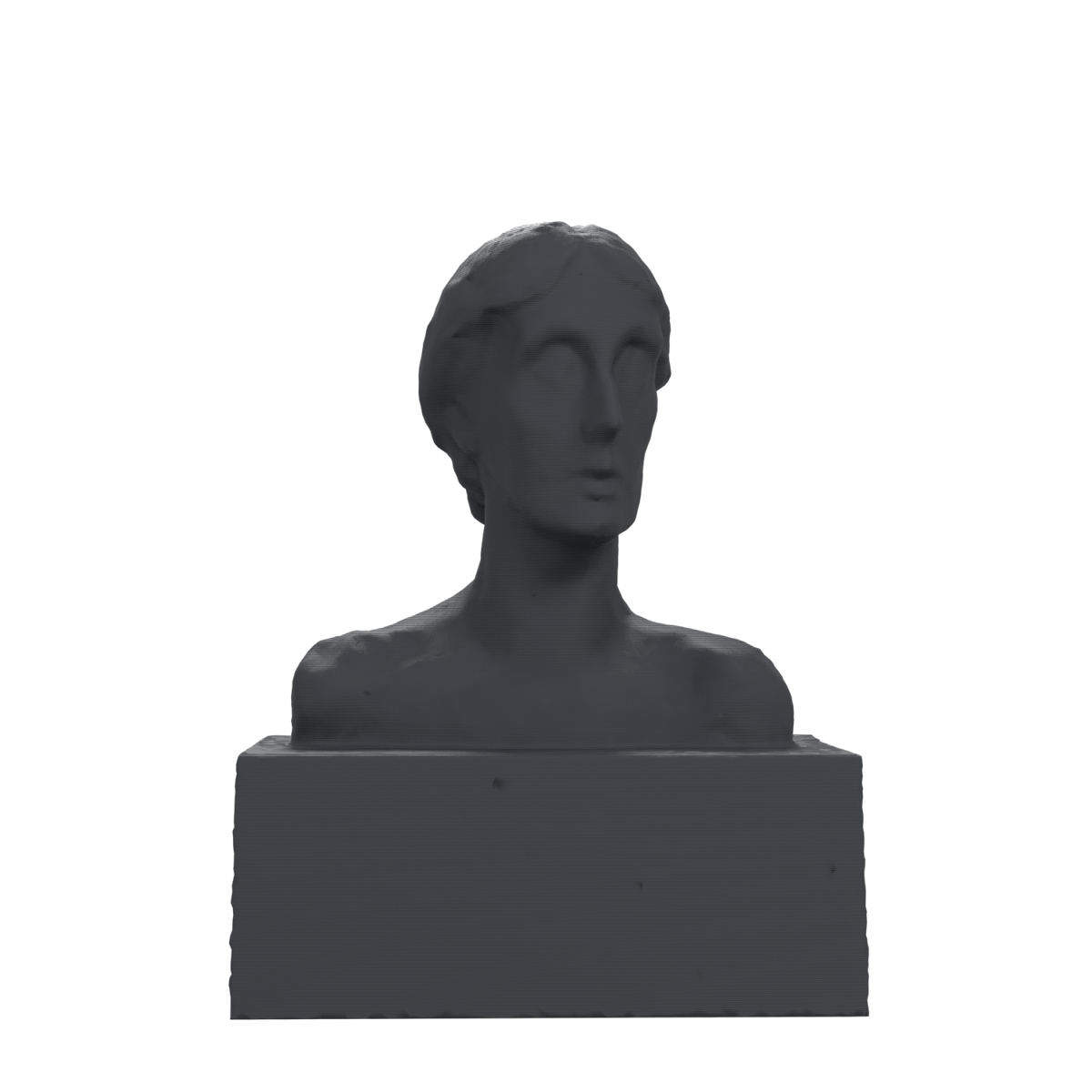 Virginia Woolf Bust after Stephen Tomlin, Charcoal Black finish